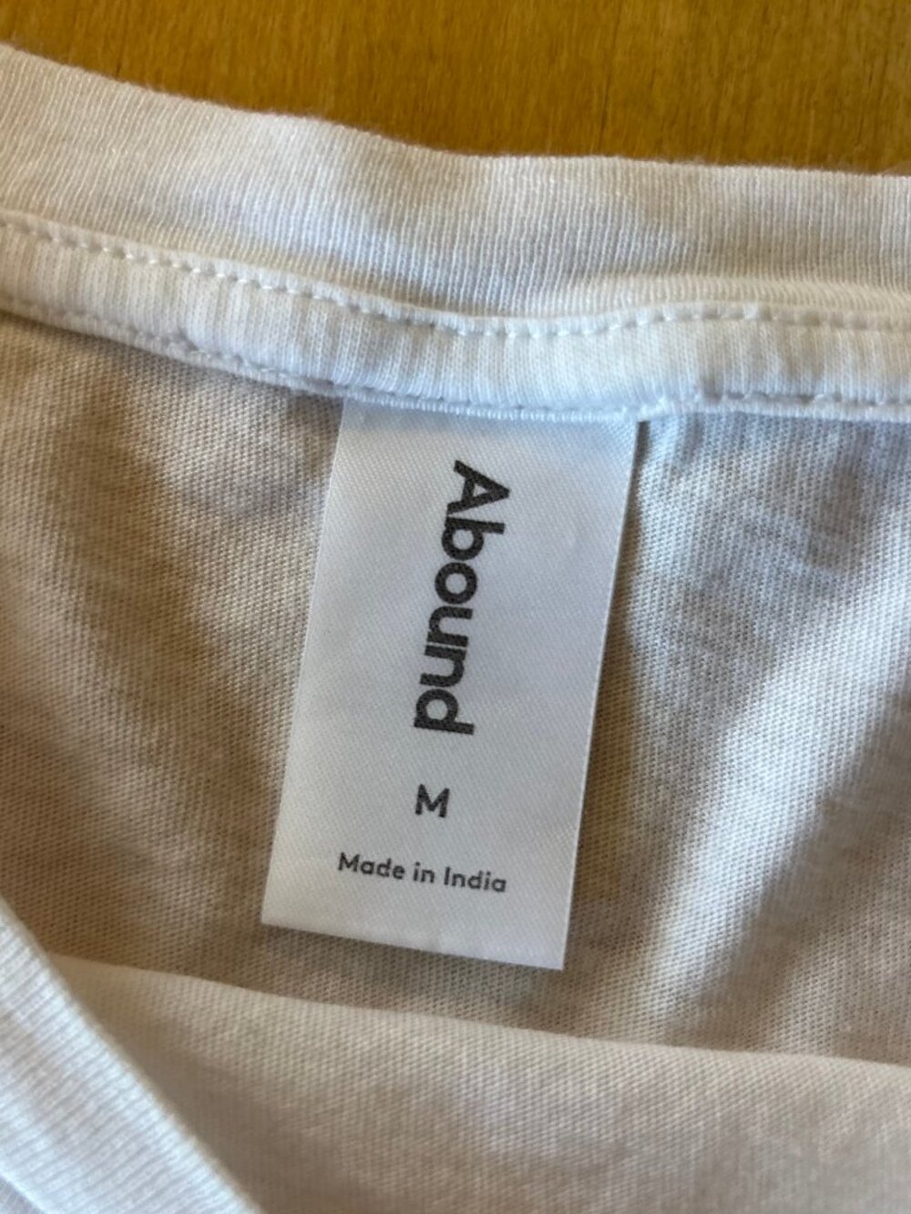 Abound White Crewneck Boxy Oversized Crop Tshirt Cotton Modal SZ M Shirt Top - Picture 4 of 5